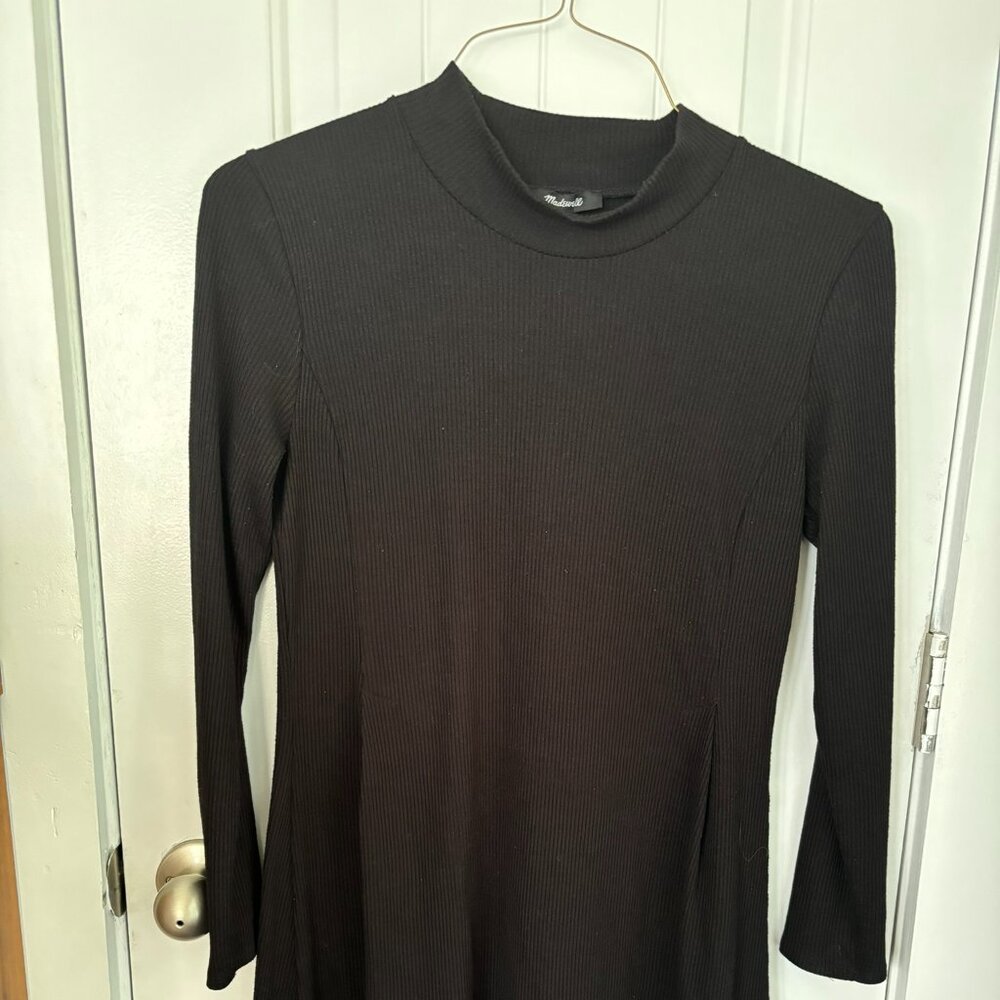 Ribbed, Madewell, Mock Turtleneck Dress